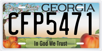 GA license plate CFP5471