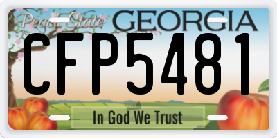 GA license plate CFP5481