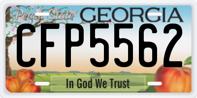GA license plate CFP5562