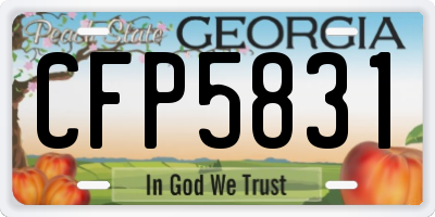 GA license plate CFP5831