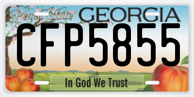 GA license plate CFP5855