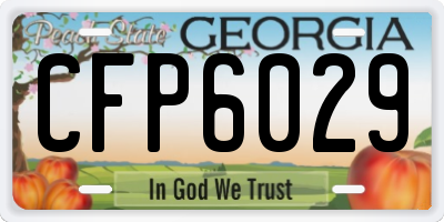 GA license plate CFP6029