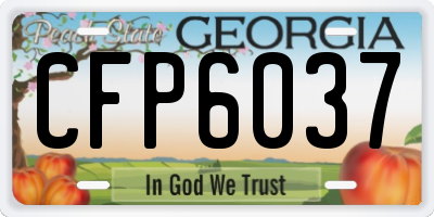 GA license plate CFP6037