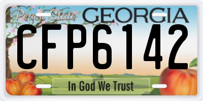 GA license plate CFP6142
