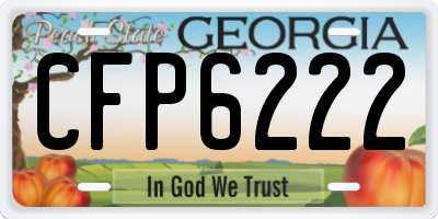 GA license plate CFP6222
