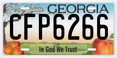 GA license plate CFP6266