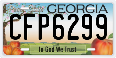 GA license plate CFP6299