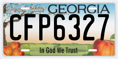 GA license plate CFP6327
