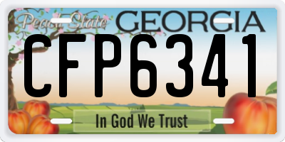 GA license plate CFP6341