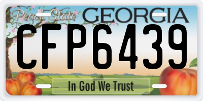 GA license plate CFP6439