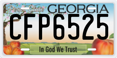 GA license plate CFP6525