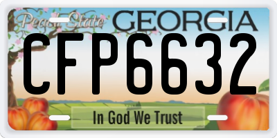 GA license plate CFP6632