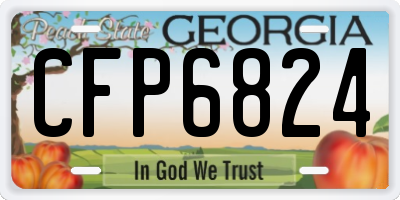 GA license plate CFP6824
