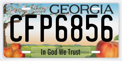 GA license plate CFP6856
