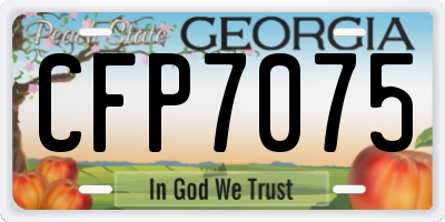 GA license plate CFP7075