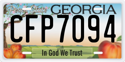 GA license plate CFP7094