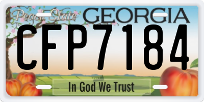 GA license plate CFP7184