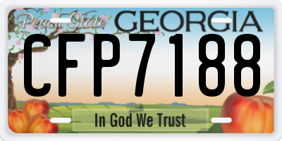 GA license plate CFP7188