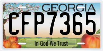 GA license plate CFP7365