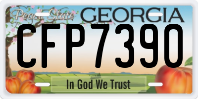 GA license plate CFP7390