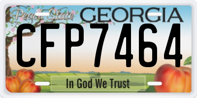 GA license plate CFP7464