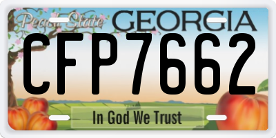 GA license plate CFP7662