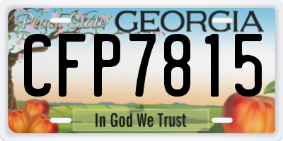 GA license plate CFP7815