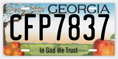 GA license plate CFP7837