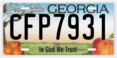 GA license plate CFP7931