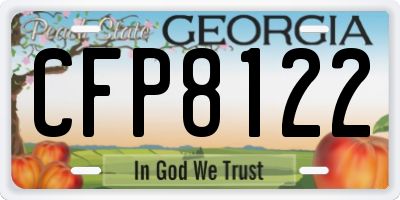 GA license plate CFP8122