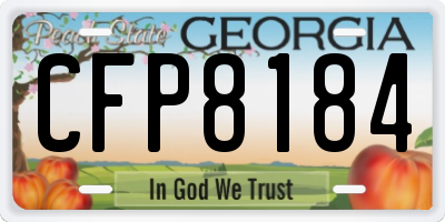 GA license plate CFP8184
