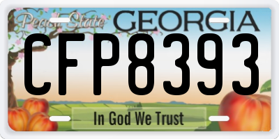 GA license plate CFP8393