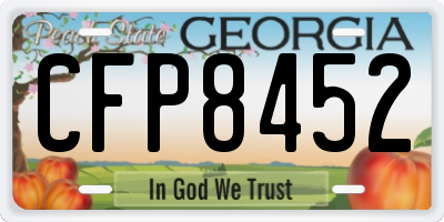 GA license plate CFP8452