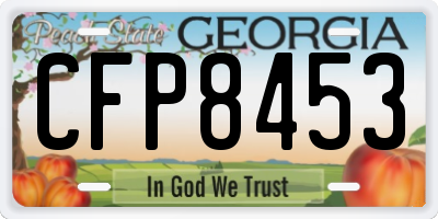 GA license plate CFP8453