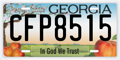 GA license plate CFP8515
