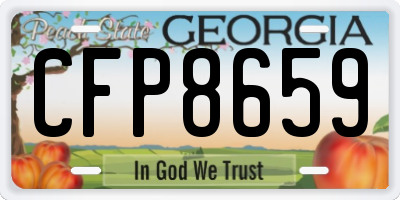 GA license plate CFP8659