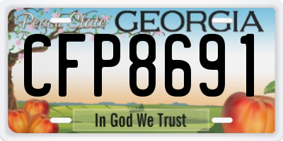GA license plate CFP8691