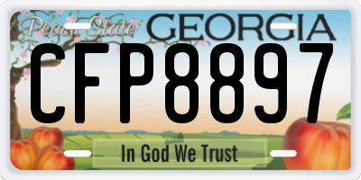 GA license plate CFP8897