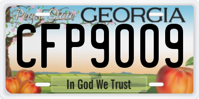 GA license plate CFP9009