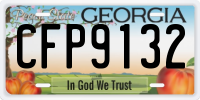 GA license plate CFP9132