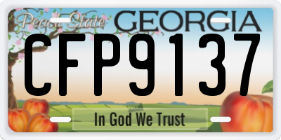 GA license plate CFP9137
