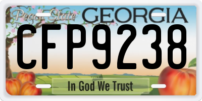 GA license plate CFP9238