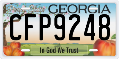 GA license plate CFP9248