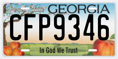 GA license plate CFP9346