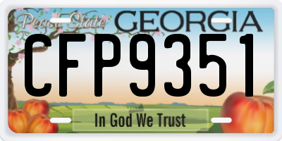 GA license plate CFP9351