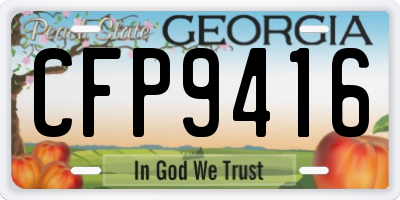 GA license plate CFP9416