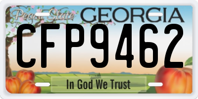 GA license plate CFP9462