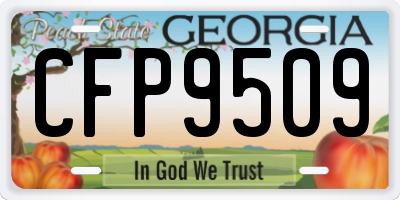 GA license plate CFP9509