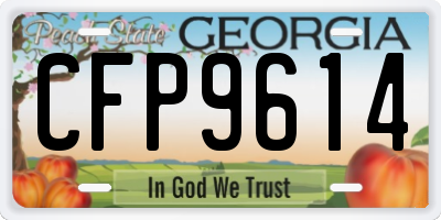 GA license plate CFP9614