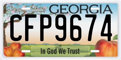 GA license plate CFP9674